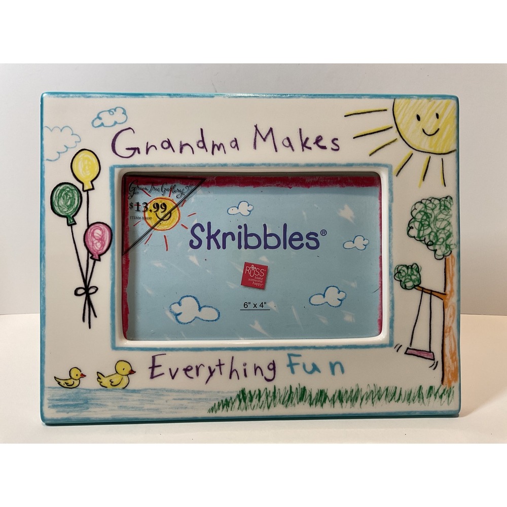 Russ Berrie Skribbles Grandma Makes‎ Everything Fun Photo Frame 4x6